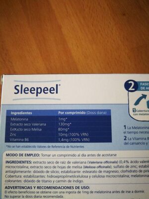Unknown nutrition facts table