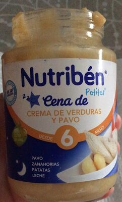 Cena de crema de verduras y pavo