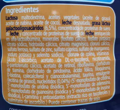 Nutribén continuación PRO-ALFA 2 ingredients label
