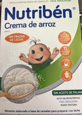 Crema de arroz front packaging