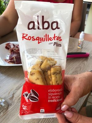 Rosquilletas con pipas y con aceite de oliva front packaging