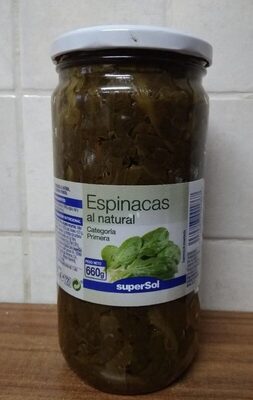 Espinacas al natural