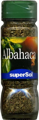 Albahaca seca molida front packaging