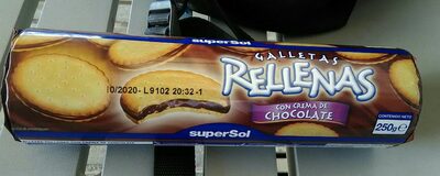 Galletas rellenas con crema de chocolate