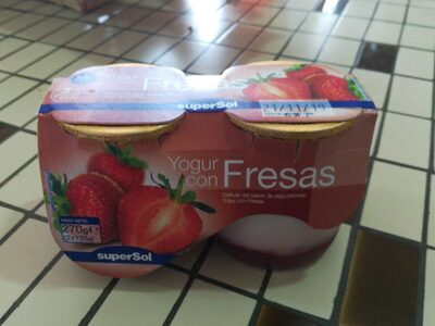 Yogur con fresas