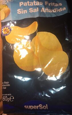 Patatas fritas sin sal añadida
