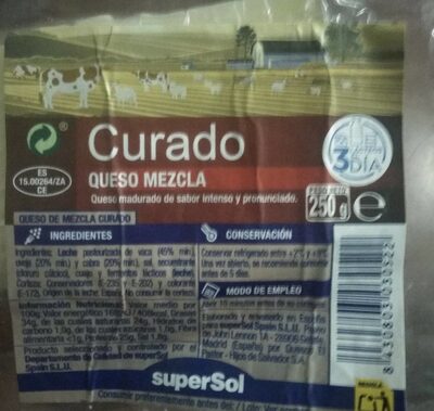Queso mezcla curado