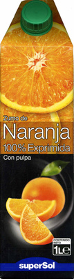 Zumo de naranja exprimida con pulpa