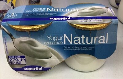 Yogur Natural Azucarado front packaging