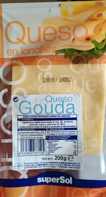 Queso gouda en lonchas