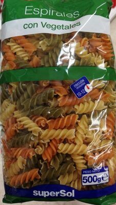 Espirales con vegetales