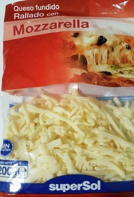 Queso fundido rallado con mozzarella