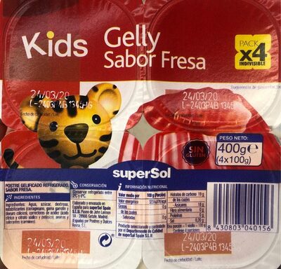 Gelly sabor fresa kids