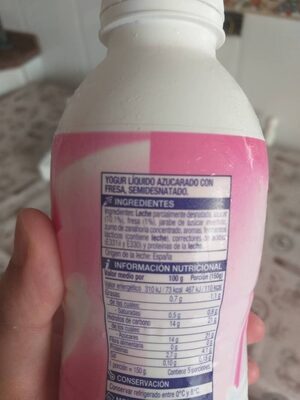 Yogur Fresa nutrition facts table