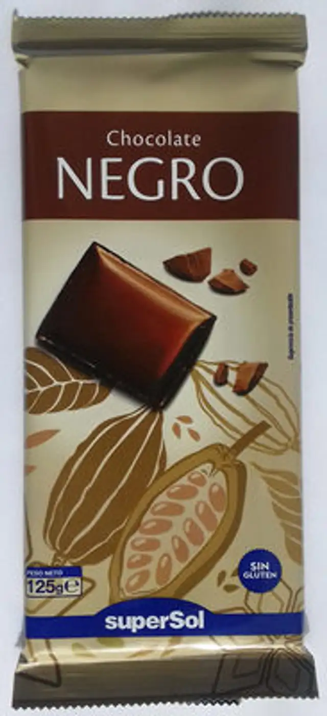 Chocolate negro front packaging