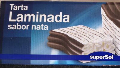 Tarta laminada sabor nata front packaging