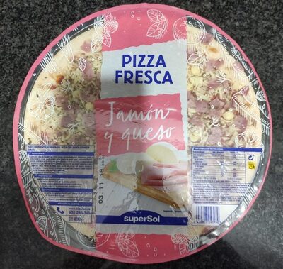 Pizza fresca jamón york y queso