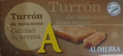 Turrón de nata nuez