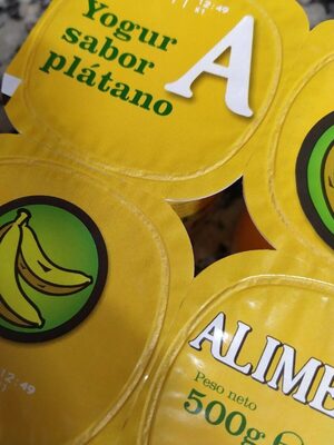 Yogur sabor plátano