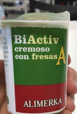 Biactiv cremoso con fresas front packaging