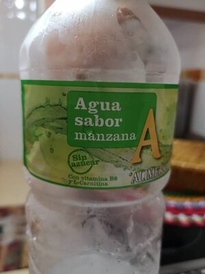 Agua sabor manzana front packaging