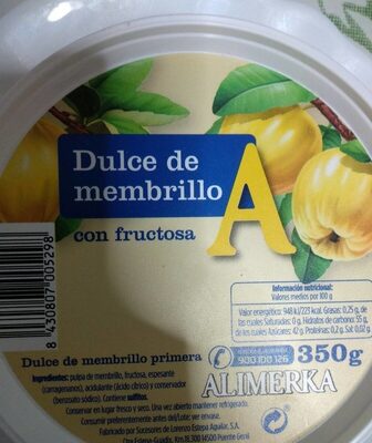 Dulce de membrillo front packaging