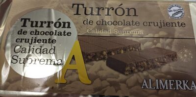Turrón de chocolate crujiente front packaging