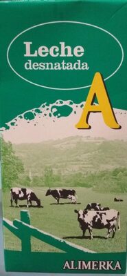 Leche desnatada front packaging