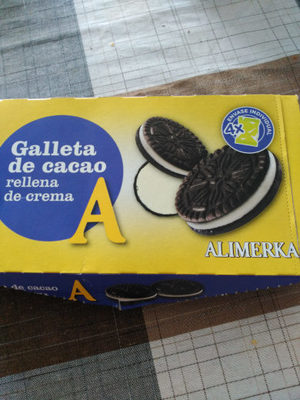 Galleta de cacao rellena de crema