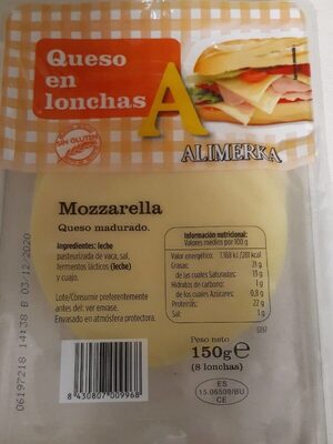 Mozzarella en lonchas