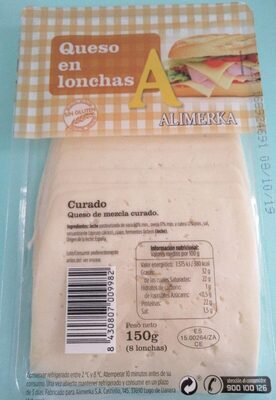 Queso curado en lonchas