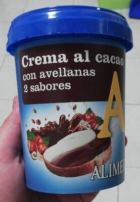 Crema al cacao con avellanas 2 sabores