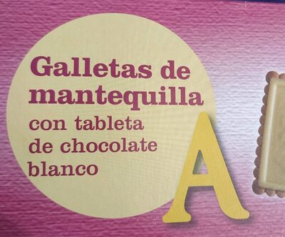 Galletas de mantequilla con tableta de chocolate blanco