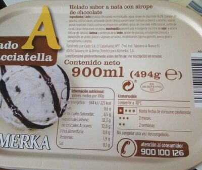 Helado stracciatella