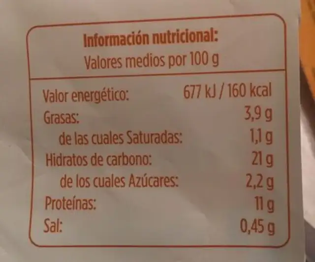 Varitas de merluza nutrition facts table