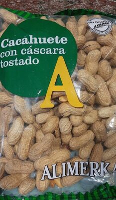 Cacahuete con cáscara tostado front packaging