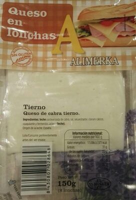 Queso de cabra tierno en lonchas