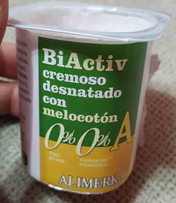 BiActiv cremoso desnatado con melocotón