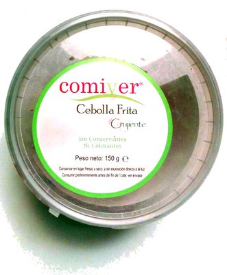 Cebolla frita crujiente front packaging
