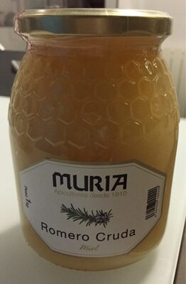 Muria miel Romero cruda front packaging