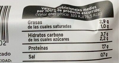 Ternera a la jardinera nutrition facts table