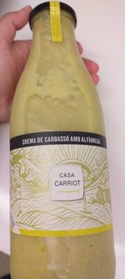 Crema de carbasso amb alfabrega