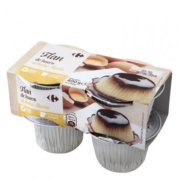 Flan de huevo al baño maria