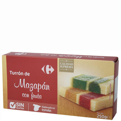 Turrón mazapán fruta