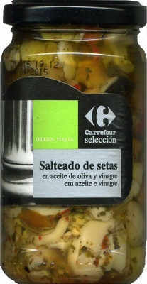 Mezcla de setas aliñadas en conserva "Carrefour Selección" front packaging