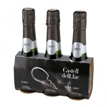 Do cava pack 3 botellas mini castell de llac blanco