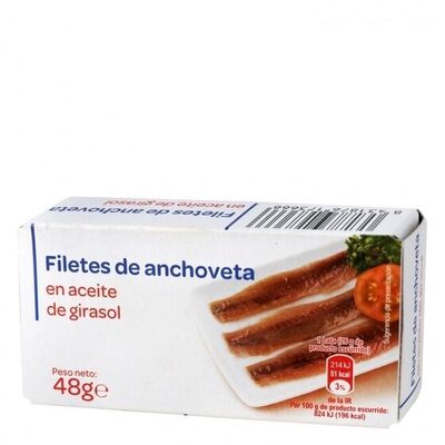 Filetes de anchoa aceite de girasol