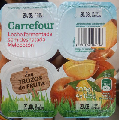 Leche fermentada Con Melocoton