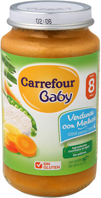 Tarrito verdura con merluza