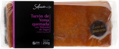Turrón yema quemada con Malvasia de Sitges